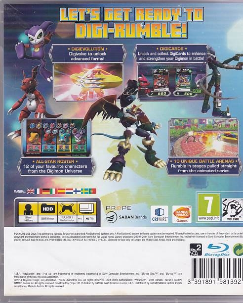 Digimon All Star Rumble - PS3 (A Grade) (Genbrug)
